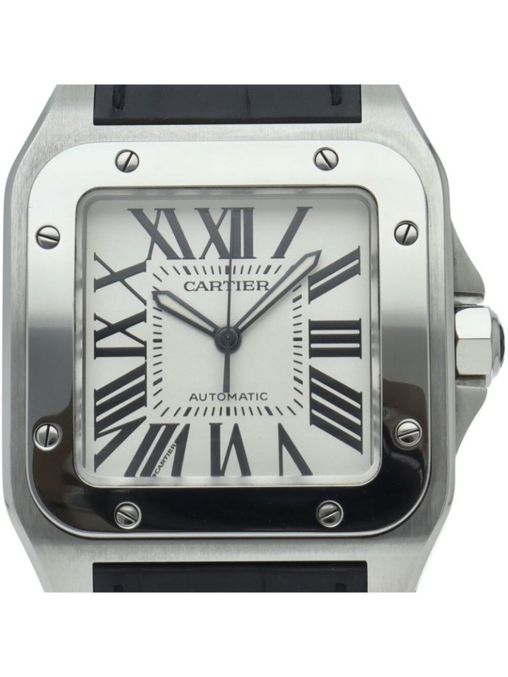 Cartier Watch LM SS Clock Silver